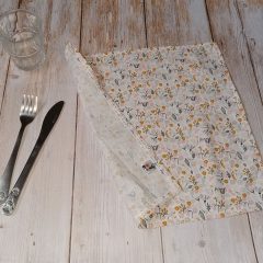 serviette table oekotex fleurs